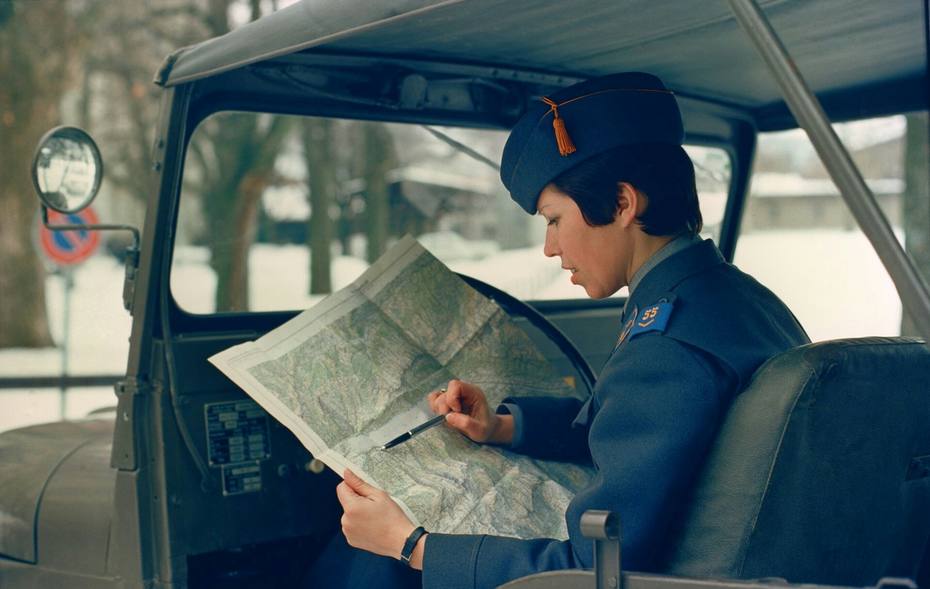 Die Kommandantin (Kdt) der Sanitätstruppen des Frauenhilfsdienstes 1978. (Bild: ZEM)