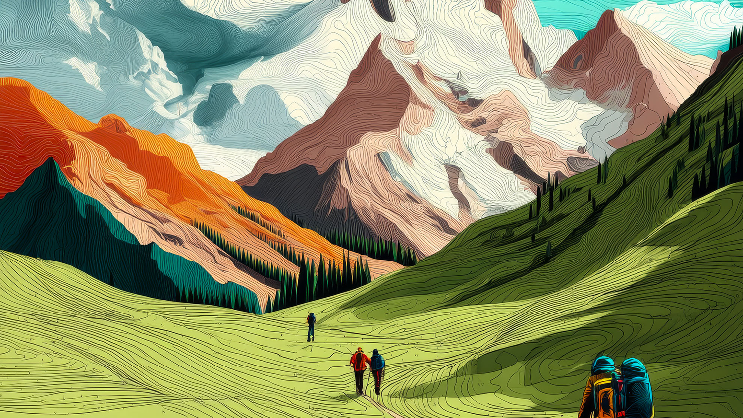 Key Visual Ausstellung Wandern