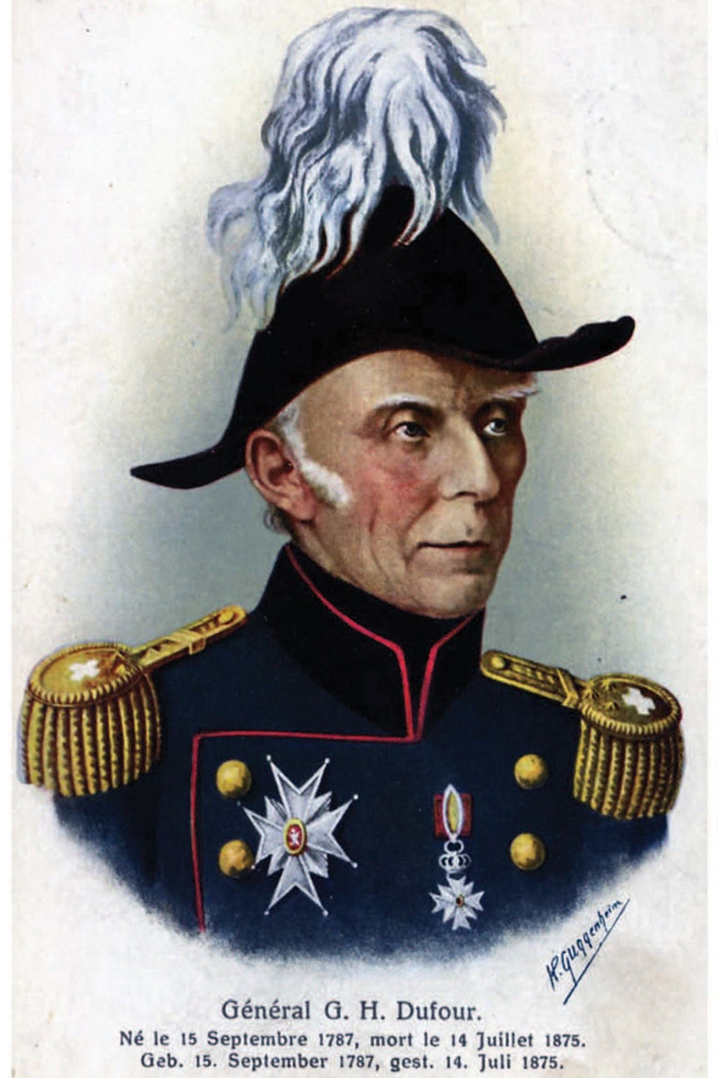 Porträt des General Dufour.
