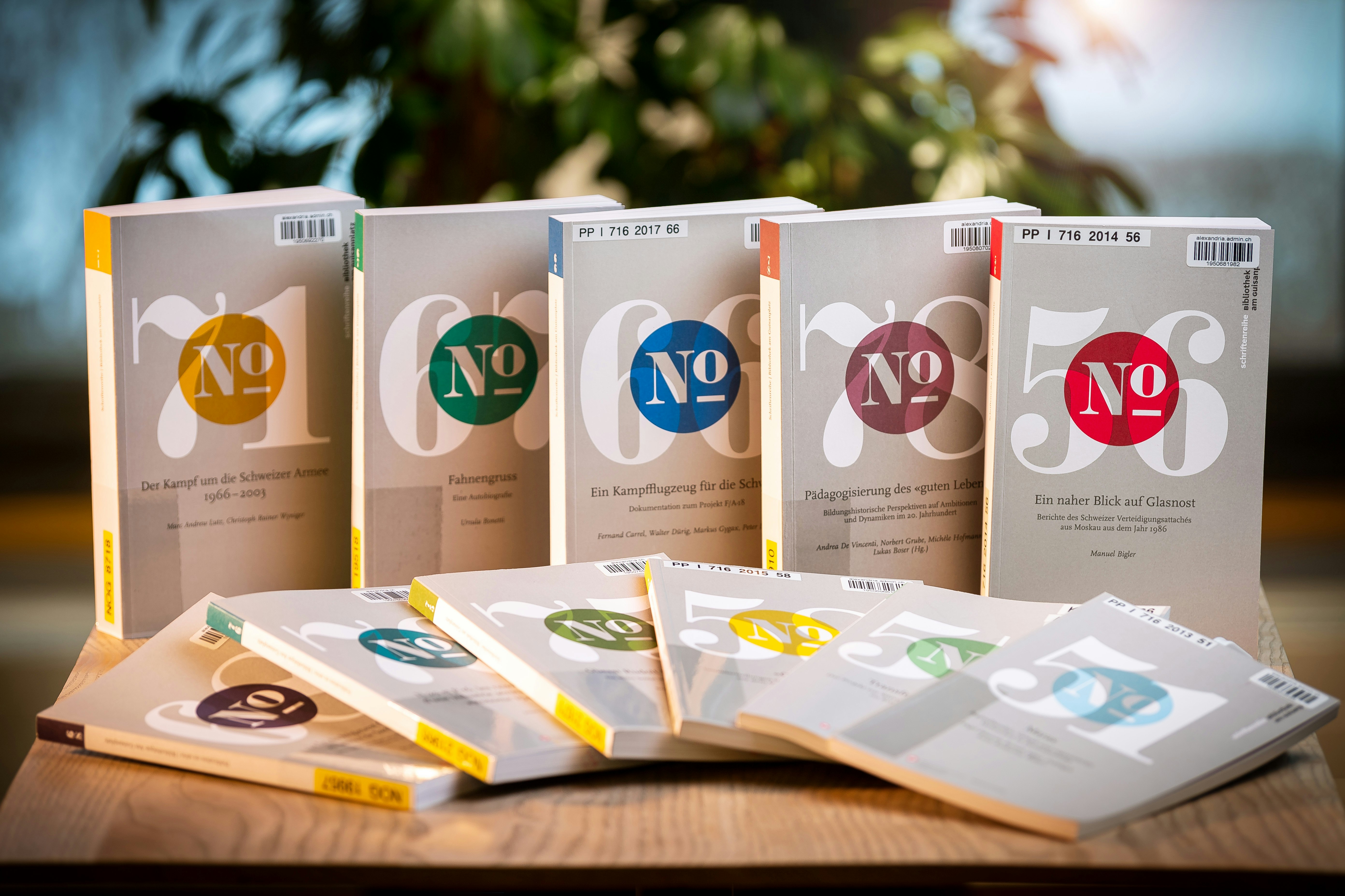 L’immagine raffigura vari numeri della serie di pubblicazioni e del numéro S della BiG.